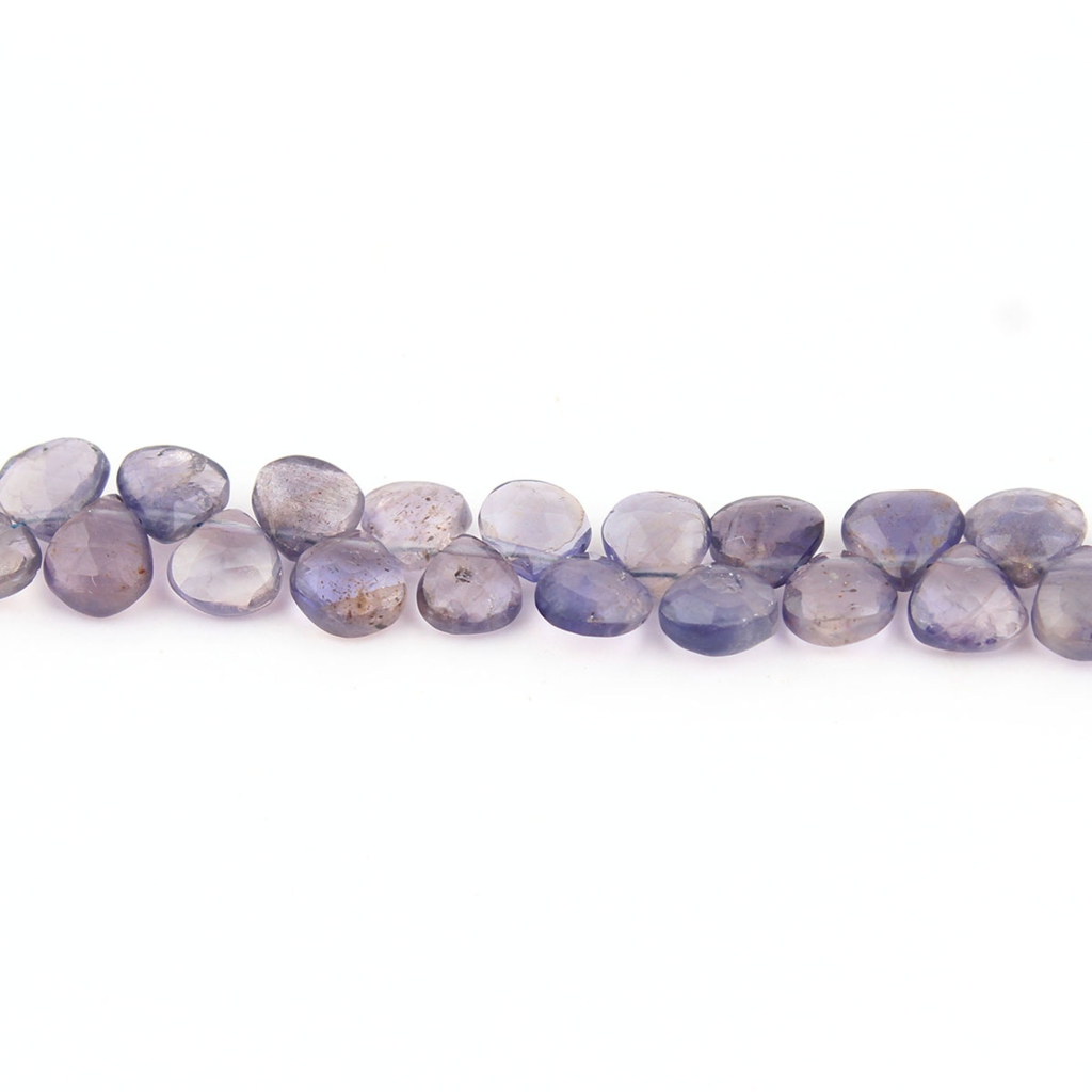 Iolite 4-8mm Heart Shape Faceted Beads For Jewelry Making