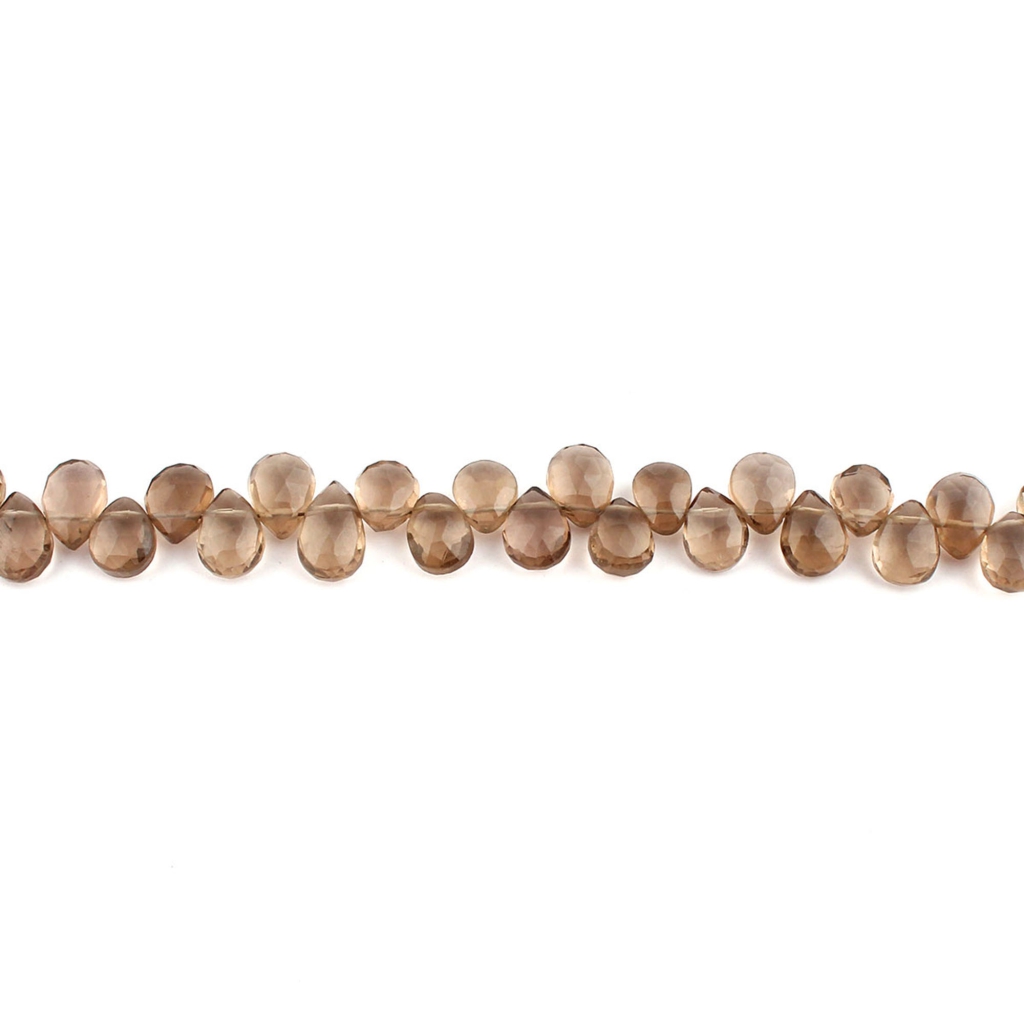 Smoky Quartz Pear Gemstone Beads 14 Strands For Jewelry