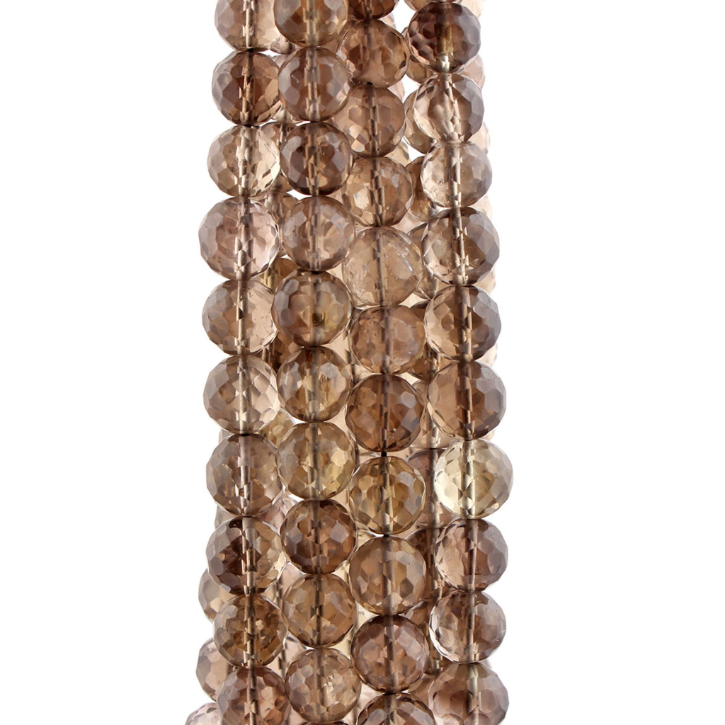 Top Quality Smoky Quartz Balls Shape Faceted Beads For Jewelry