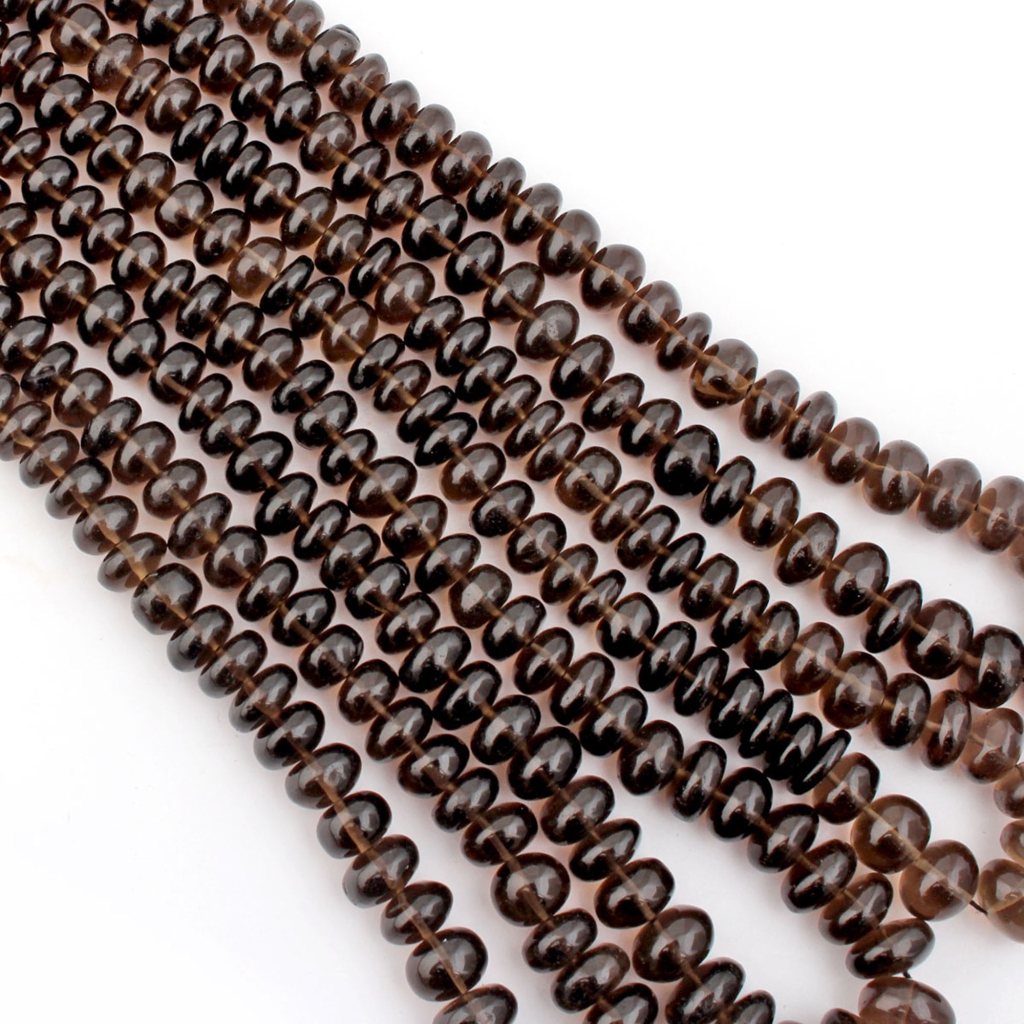 Plain Smoky Quartz Handmade Round Beads For Jewelry Making