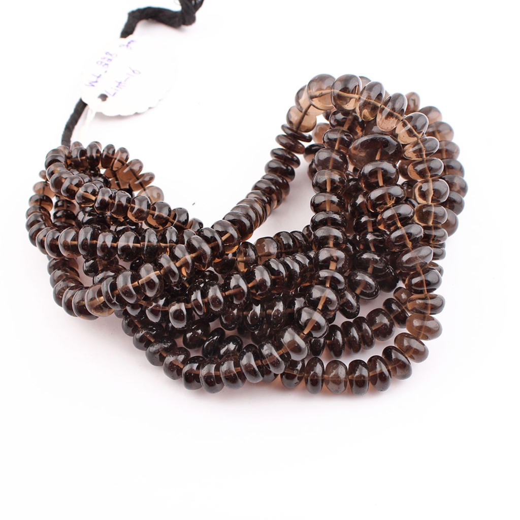 Plain Smoky Quartz Handmade Round Beads For Jewelry Making