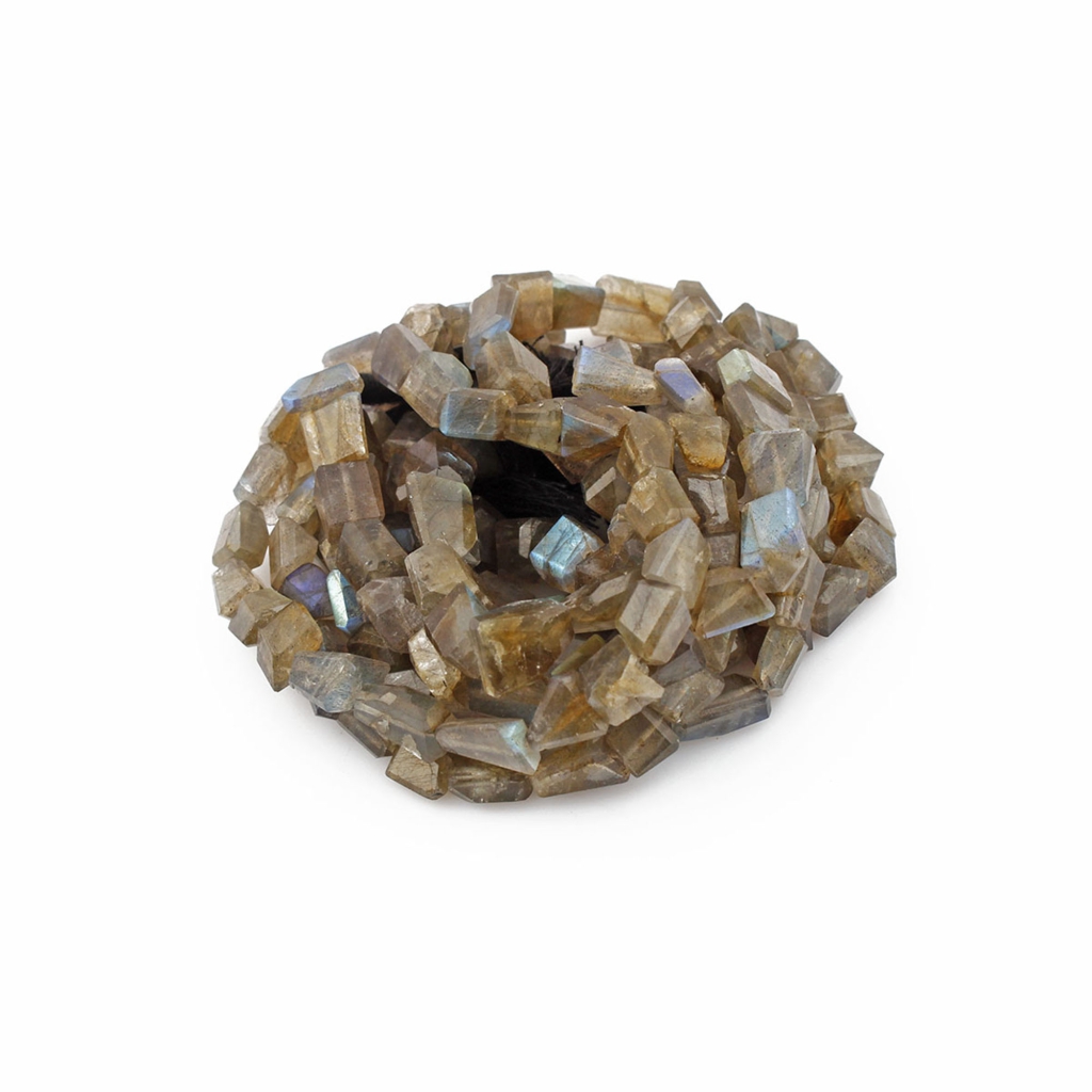Natural Labradorite Faceted Tumbles Shape Gemstone Beads 690 Carats