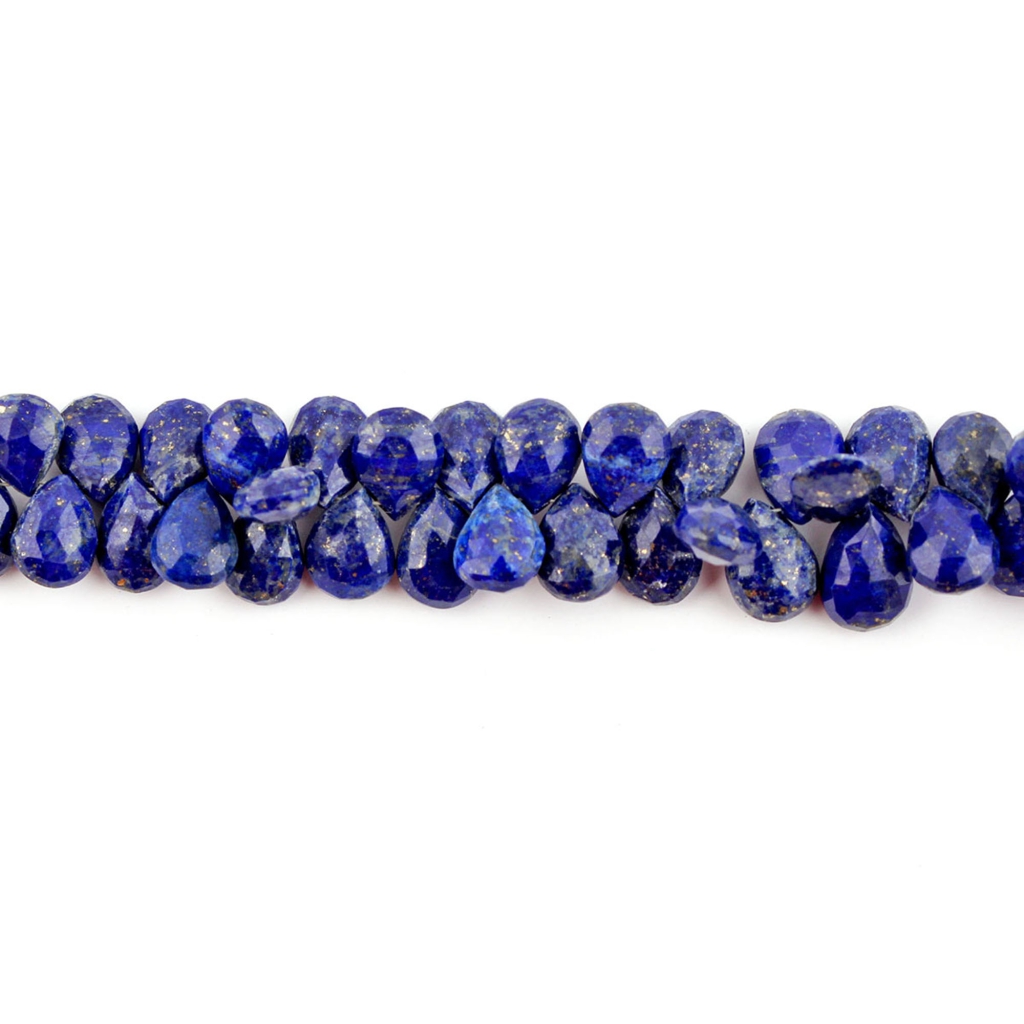 Wholesale Pear Lapis Lazuli Handmade 3 Strands Beads 8 Inches