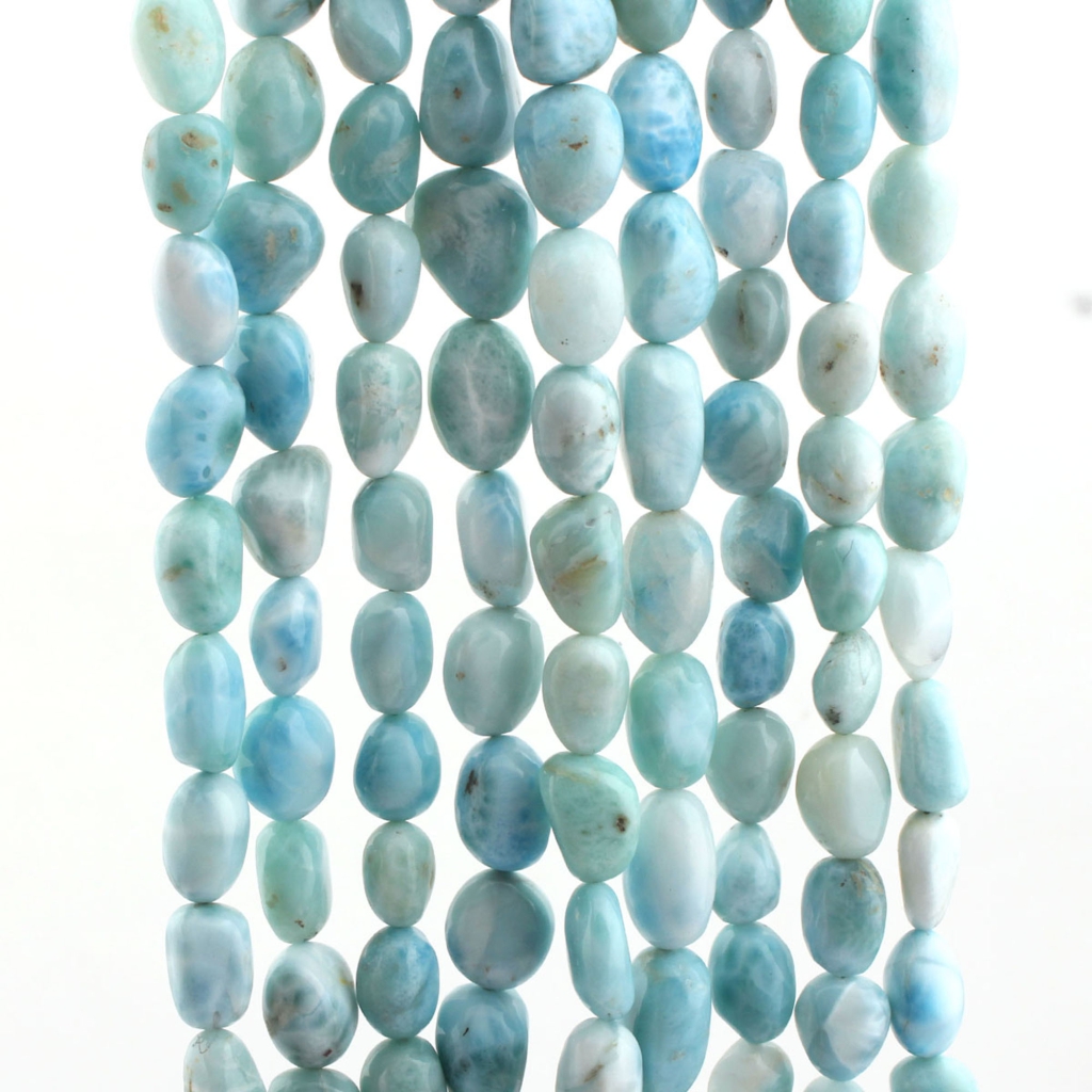High Quality Larimar Handmade Tumble Gemstone Beads For Jewelry