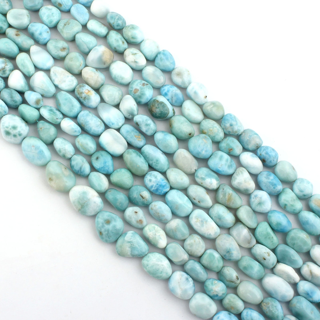 High Quality Larimar Handmade Tumble Gemstone Beads For Jewelry