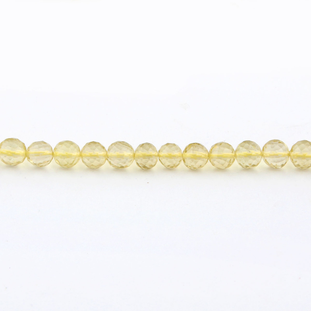 High Quality Faceted Lemon Quartz Balls Shape Beads For Jewelry