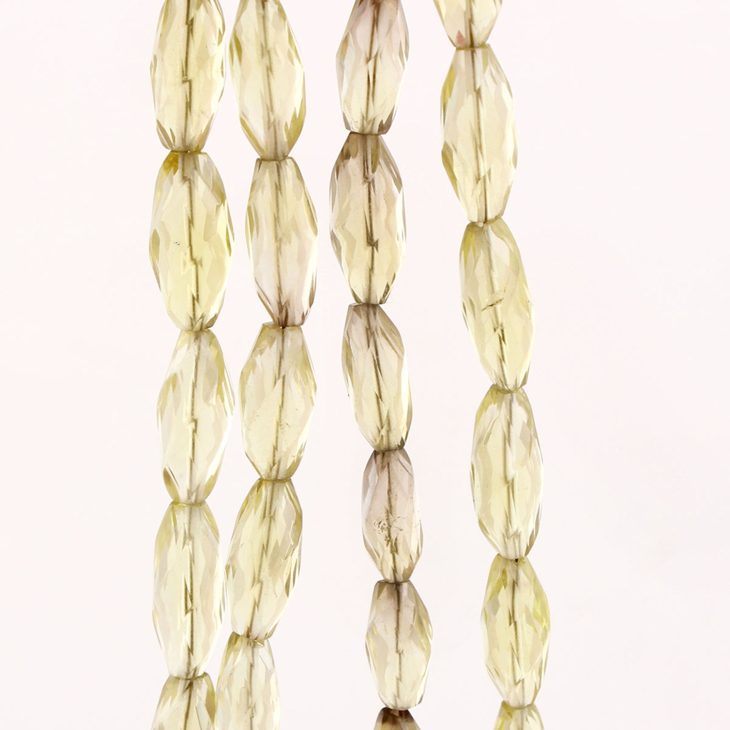 Natural Lemon Quartz Fancy Shape 2 Strands Gemstone Beads