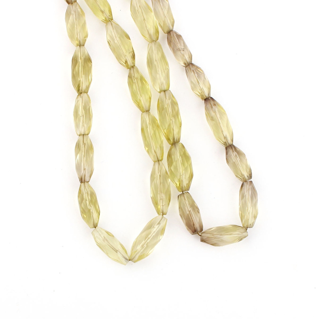 Natural Lemon Quartz Fancy Shape 2 Strands Gemstone Beads