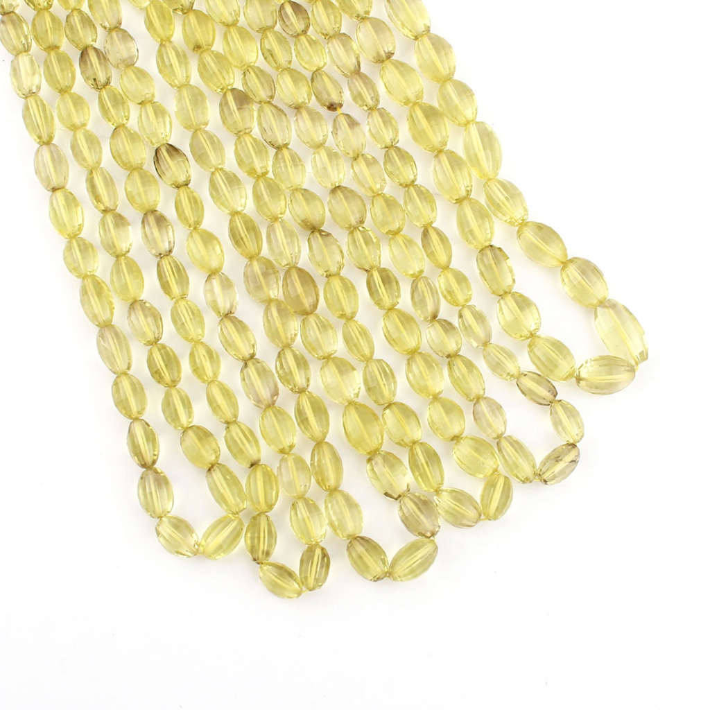 Natural Lemon Quartz Handmade Gemstone 8 Strands Beads