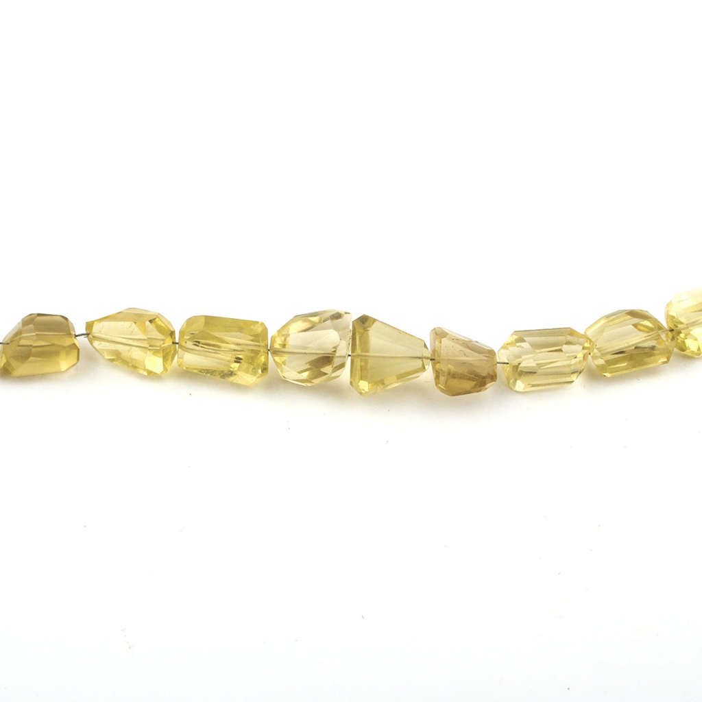 Lemon Quartz Faceted Small Size Handmade Tumble Beads