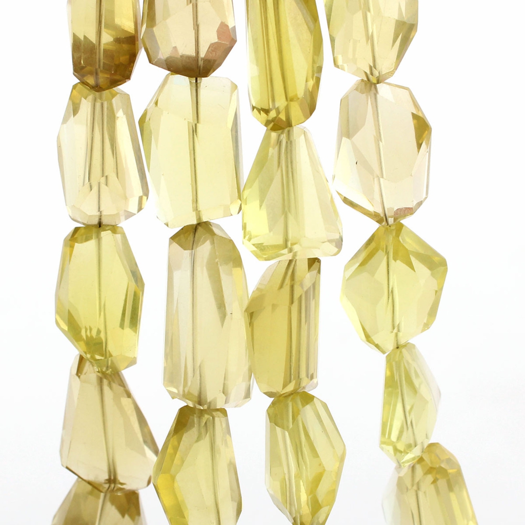 Lemon Quartz Tumble Shape Gemstone Beads For Jewelry Making