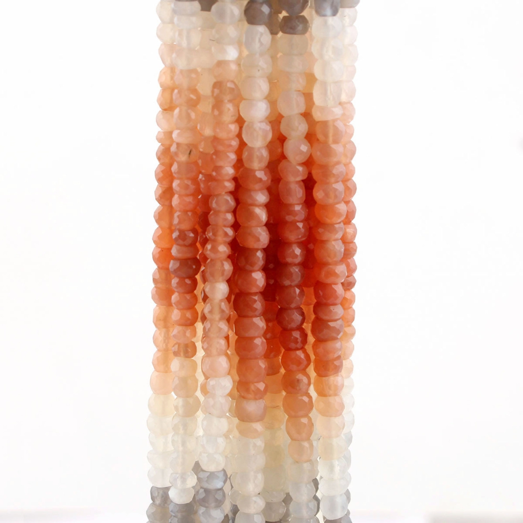 4mm Round Multi Moonstone Gemstone Beads For Jewelry Making