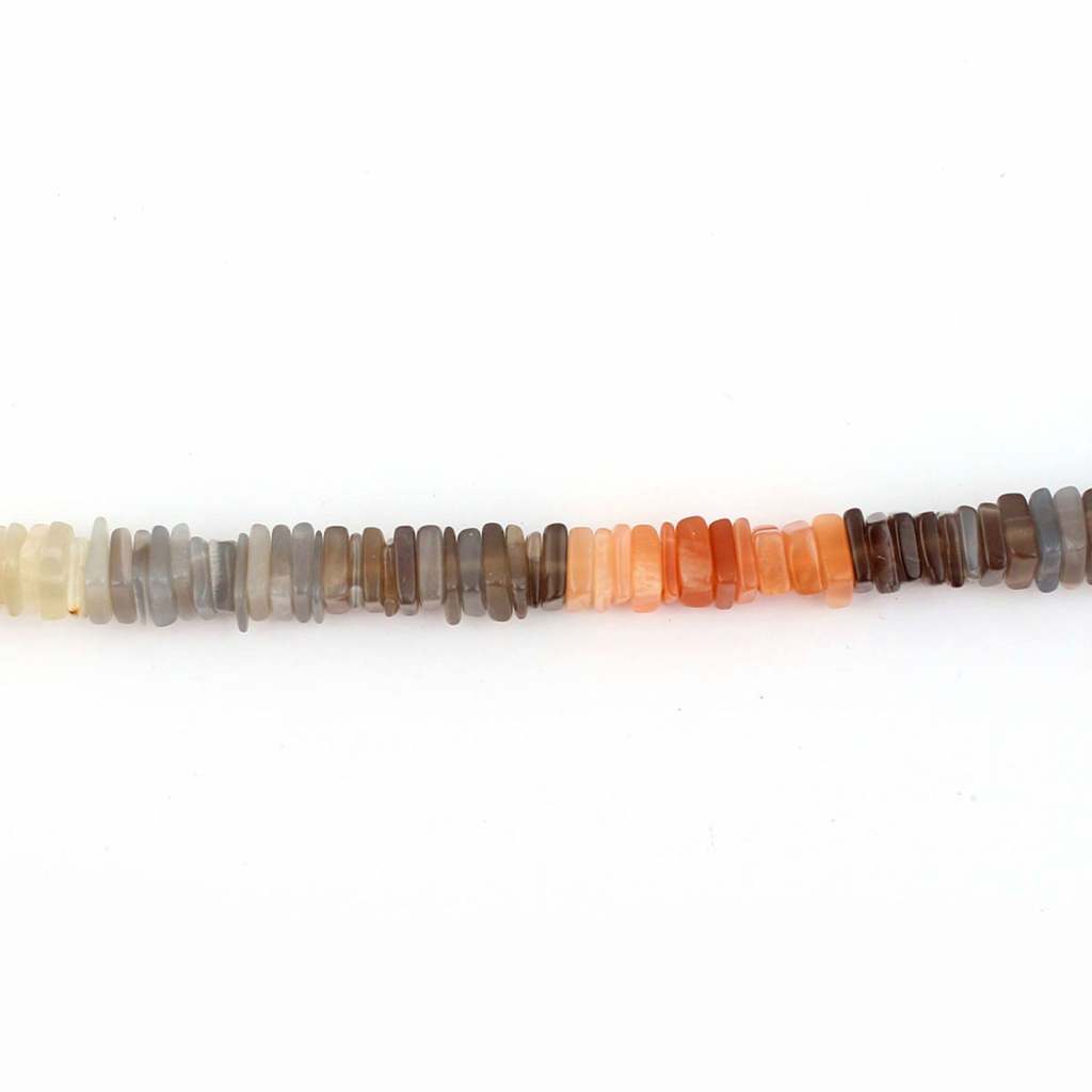 High Quality Multi Moonstone Square Gemstone 11 Strands Beads