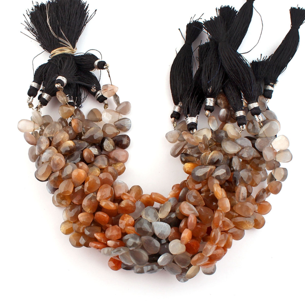 Top Quality Multi Moonstone Faceted Gemstone Beads