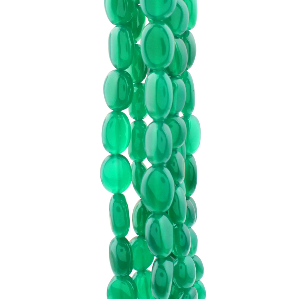 Natural Plain Green Onyx Gemstone Mix Tumble Beads