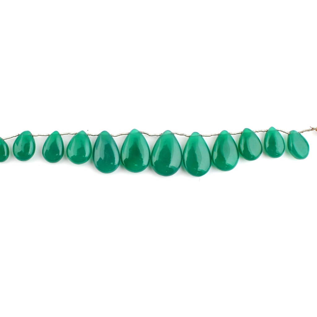 Natural Green Onyx Gemstone Handmade Strands Beads For Jewelry