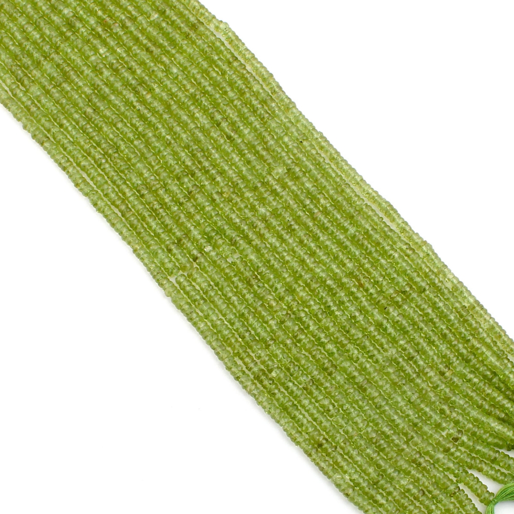 Wholesale Natural Peridot Tyre Shape Handmade Beads 17 Strands