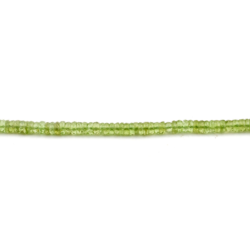 Wholesale Natural Peridot Tyre Shape Handmade Beads 17 Strands