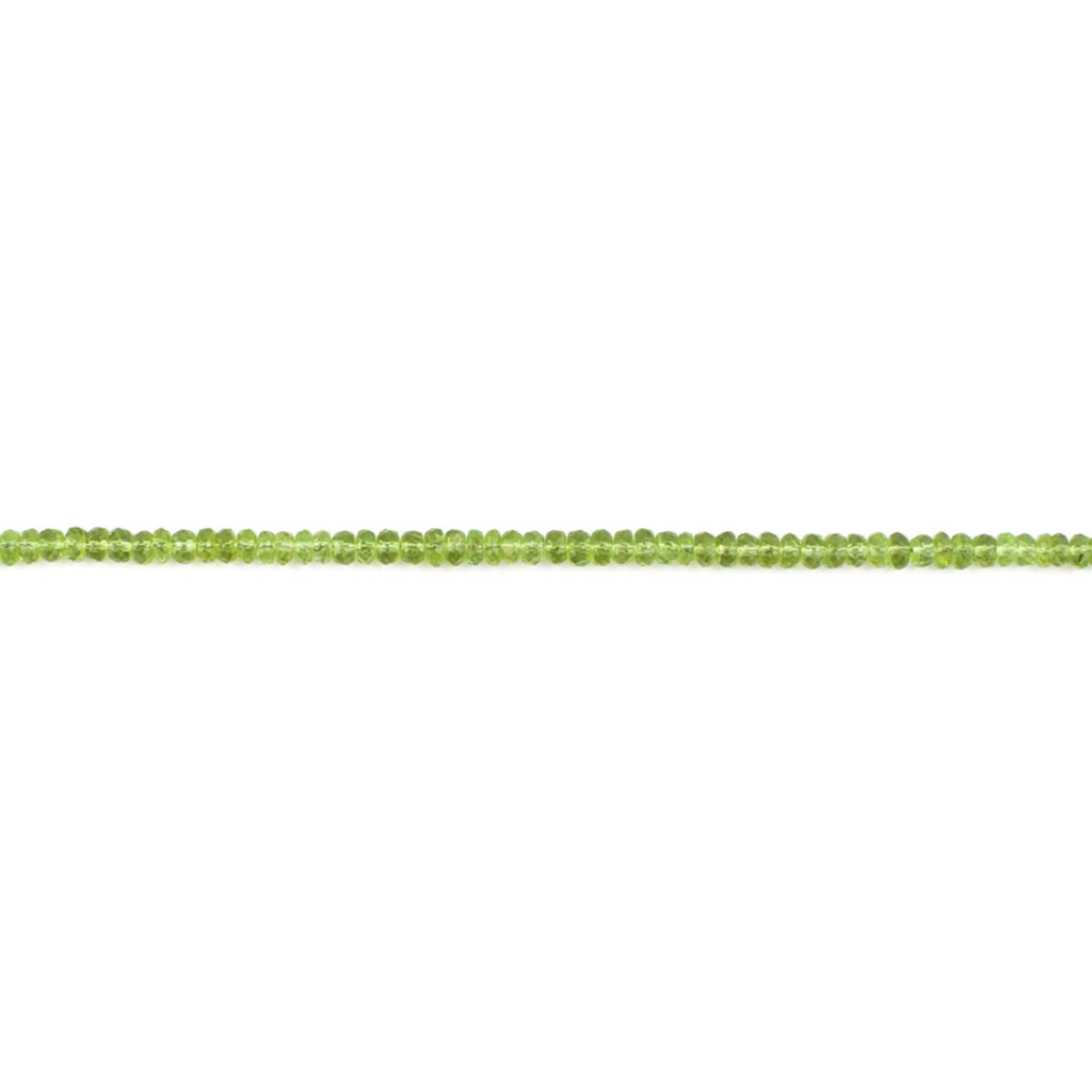 Round 3mm Peridot Faceted Gemstone Handmade Beads For Jewelry