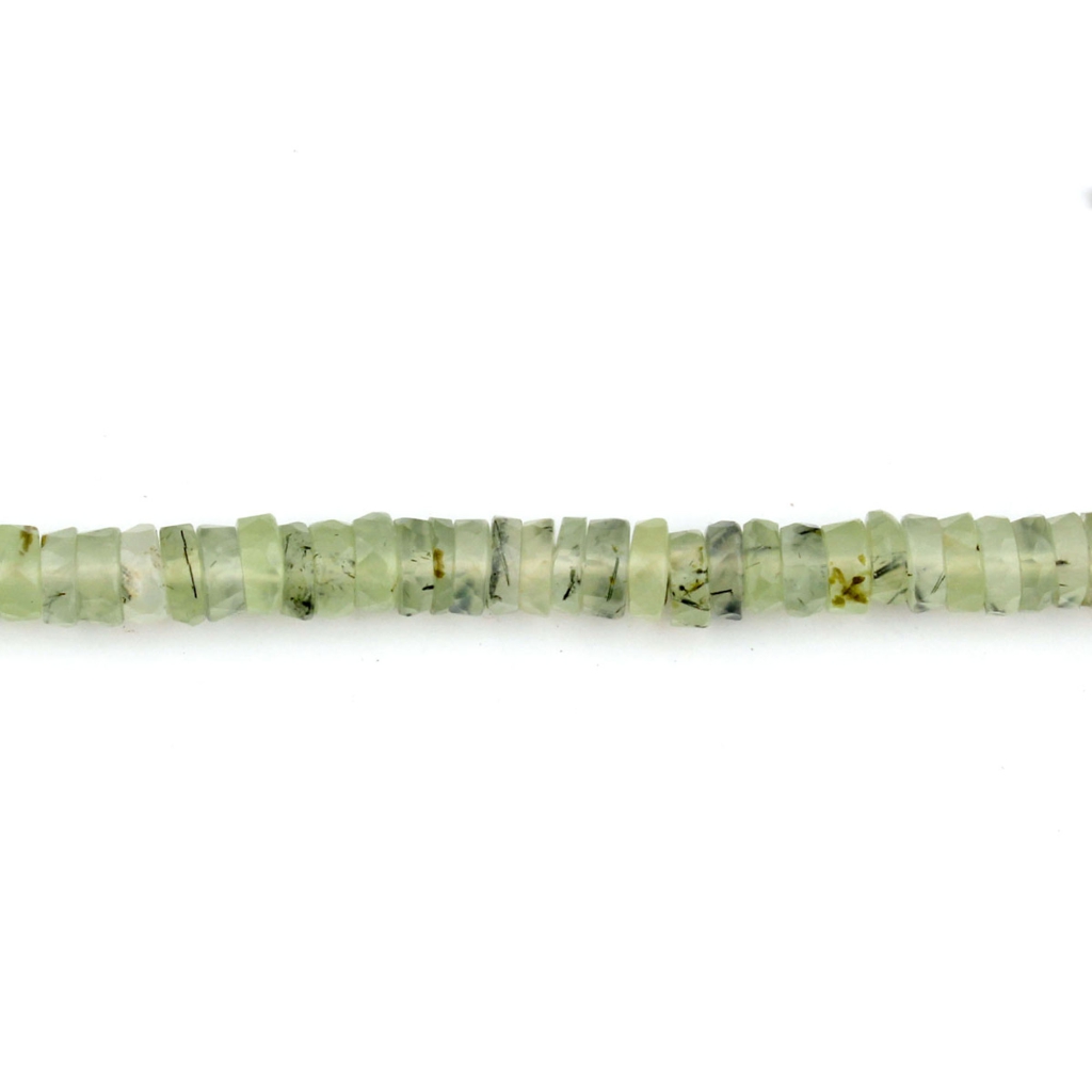 Faceted Prehnite 6-7mm Tyre Shape 11 Strands Beads For Jewelry