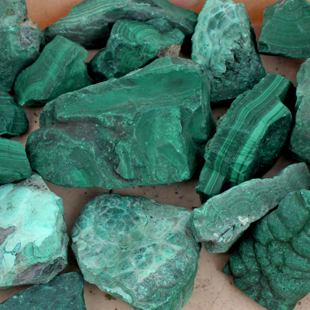 Natural Malachite Rough Loose Mineral Gemstone