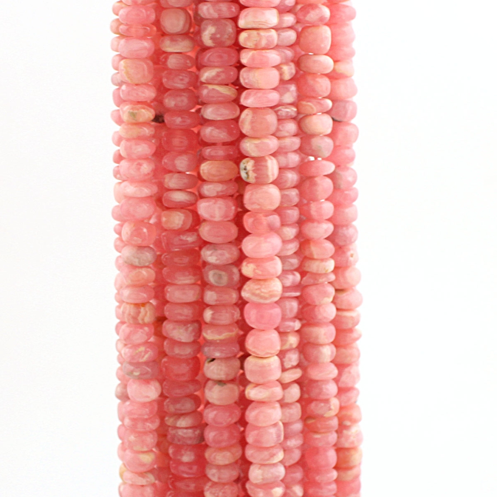 Rhodochrosite Smooth Gemstone 5-6mm Round Handmade Beads