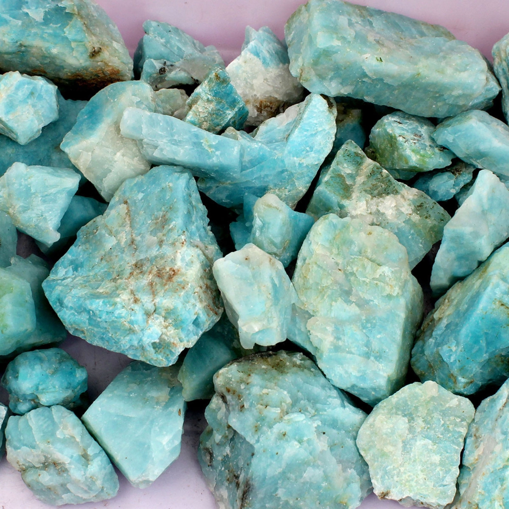Natural Amazonite Rough Loose Mineral Gemstone
