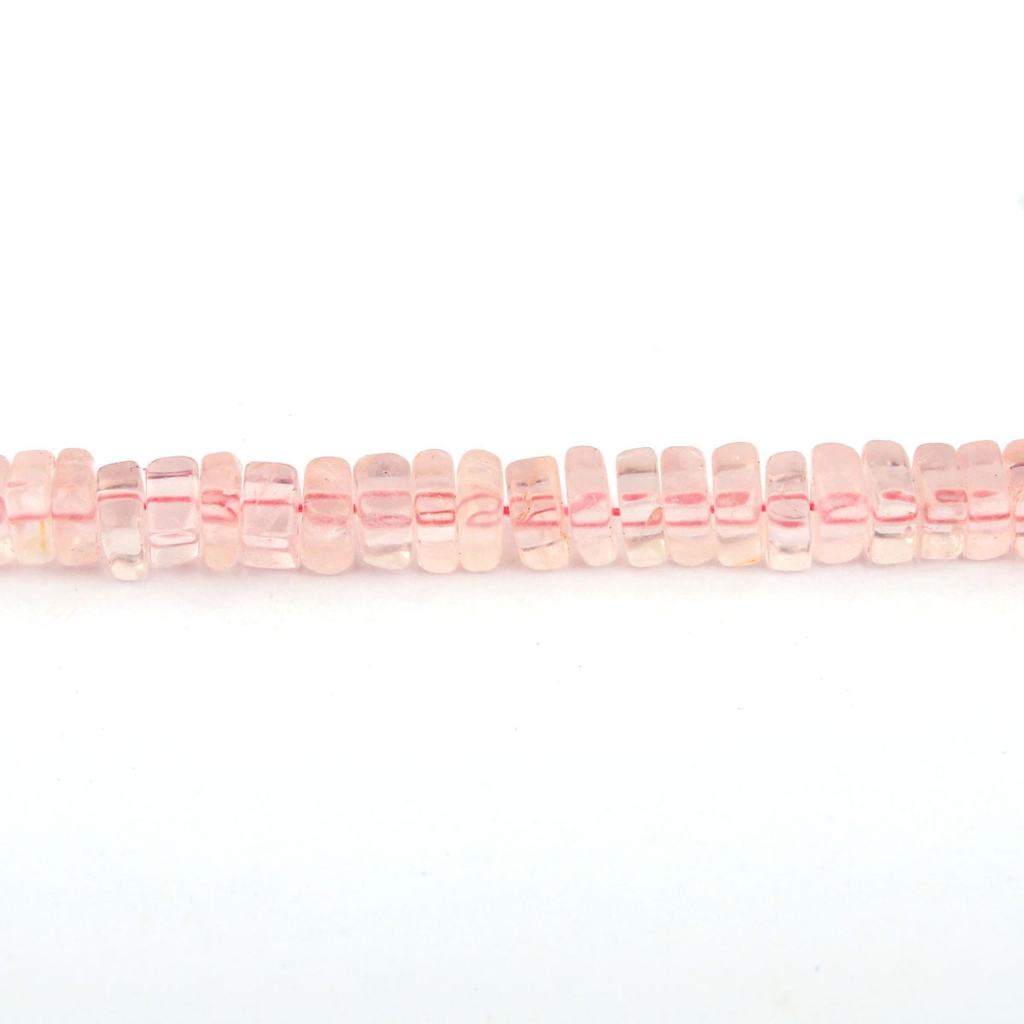 Natural Rose Quartz Square Shape 4-6mm Handmade Gemstone Beads
