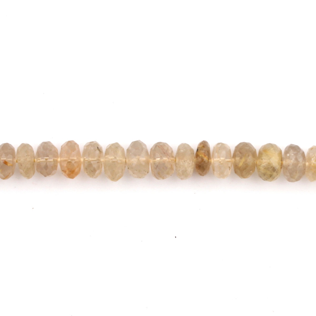 Top Quality Round Golden Rutile Faceted Beads 17 Strands