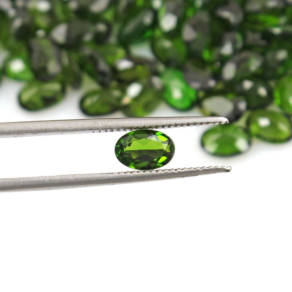 4x6mm Oval Natural Chrome Diopside Loose Gemstone