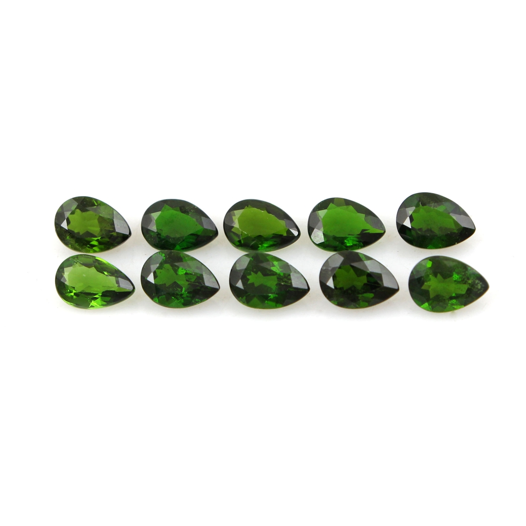 Pear Chrome Diopside 5x7mm Loose Gemstone