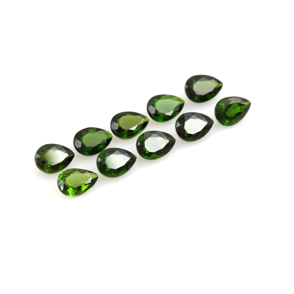 Pear Chrome Diopside 5x7mm Loose Gemstone