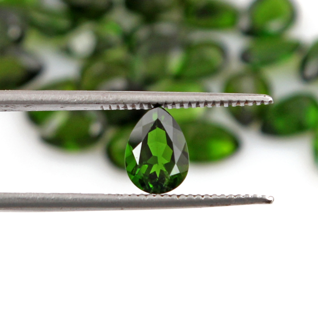 Pear Chrome Diopside 5x7mm Loose Gemstone
