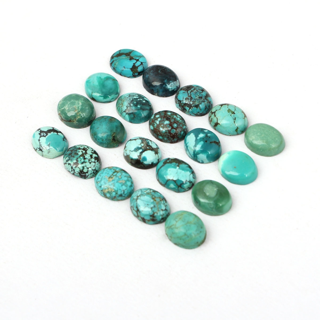 Tibetan Turquoise Oval Cabochon Loose Gemstone