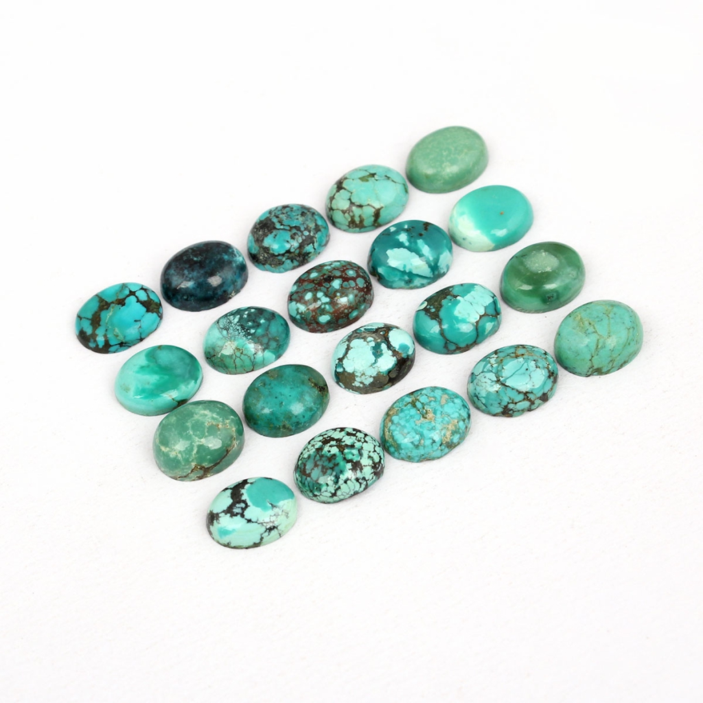 Tibetan Turquoise Oval Cabochon Loose Gemstone
