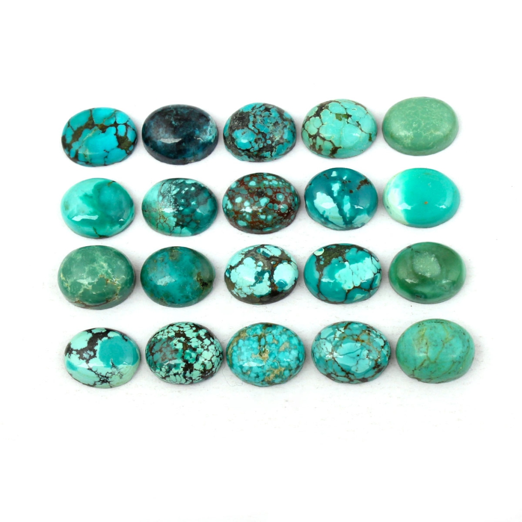 Tibetan Turquoise Oval Cabochon Loose Gemstone