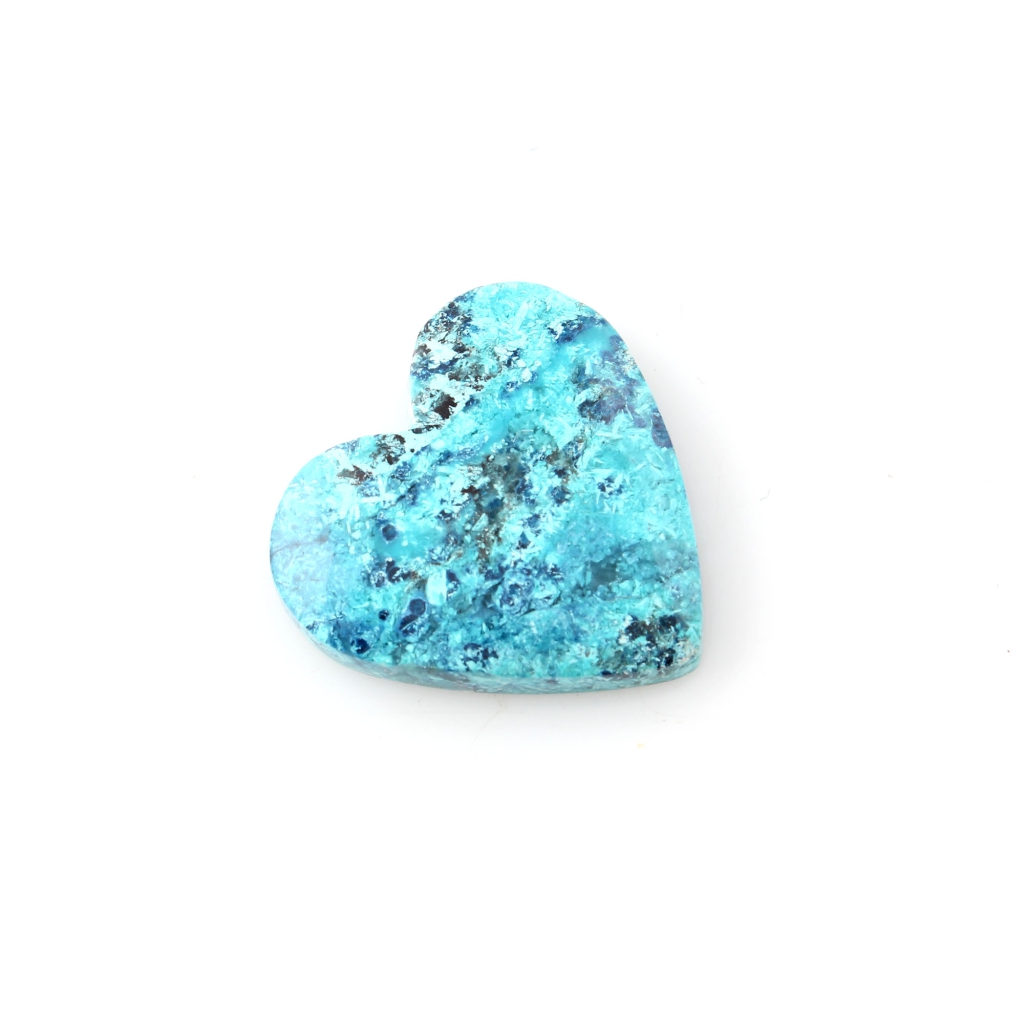 Heart Shape Chrysocolla Gemstone, Natural Chrysocolla 36.35ct Gemstone