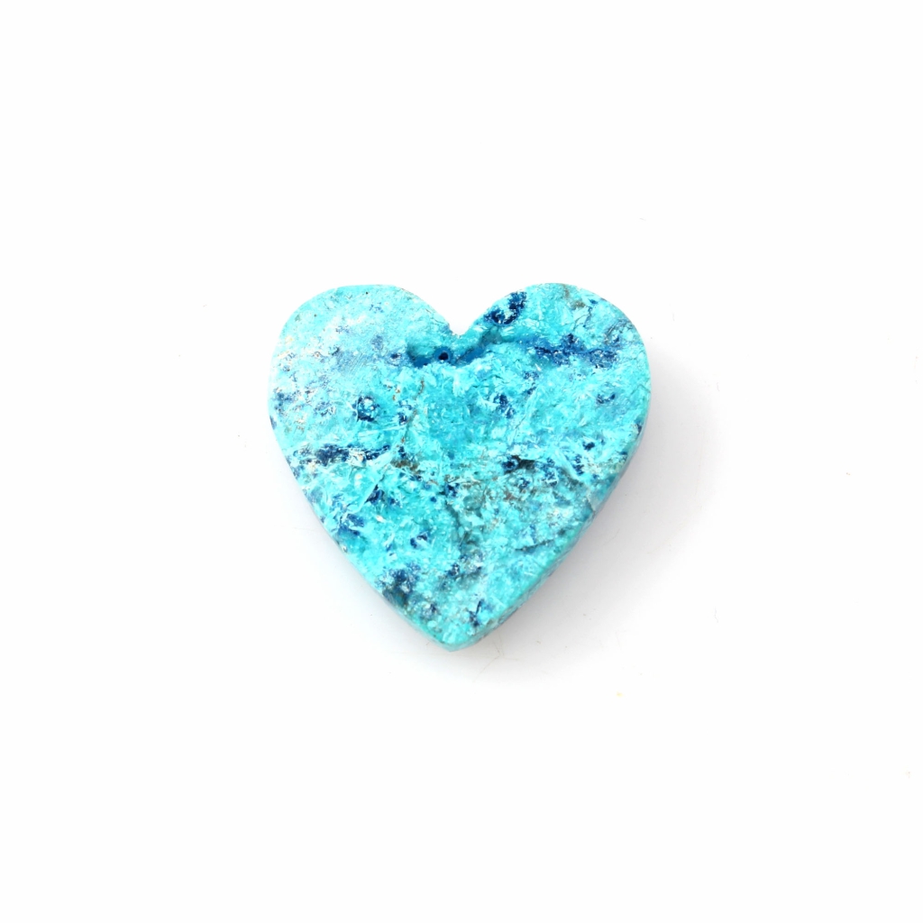Heart Shape Chrysocolla Gemstone, Natural Chrysocolla 36.35ct Gemstone
