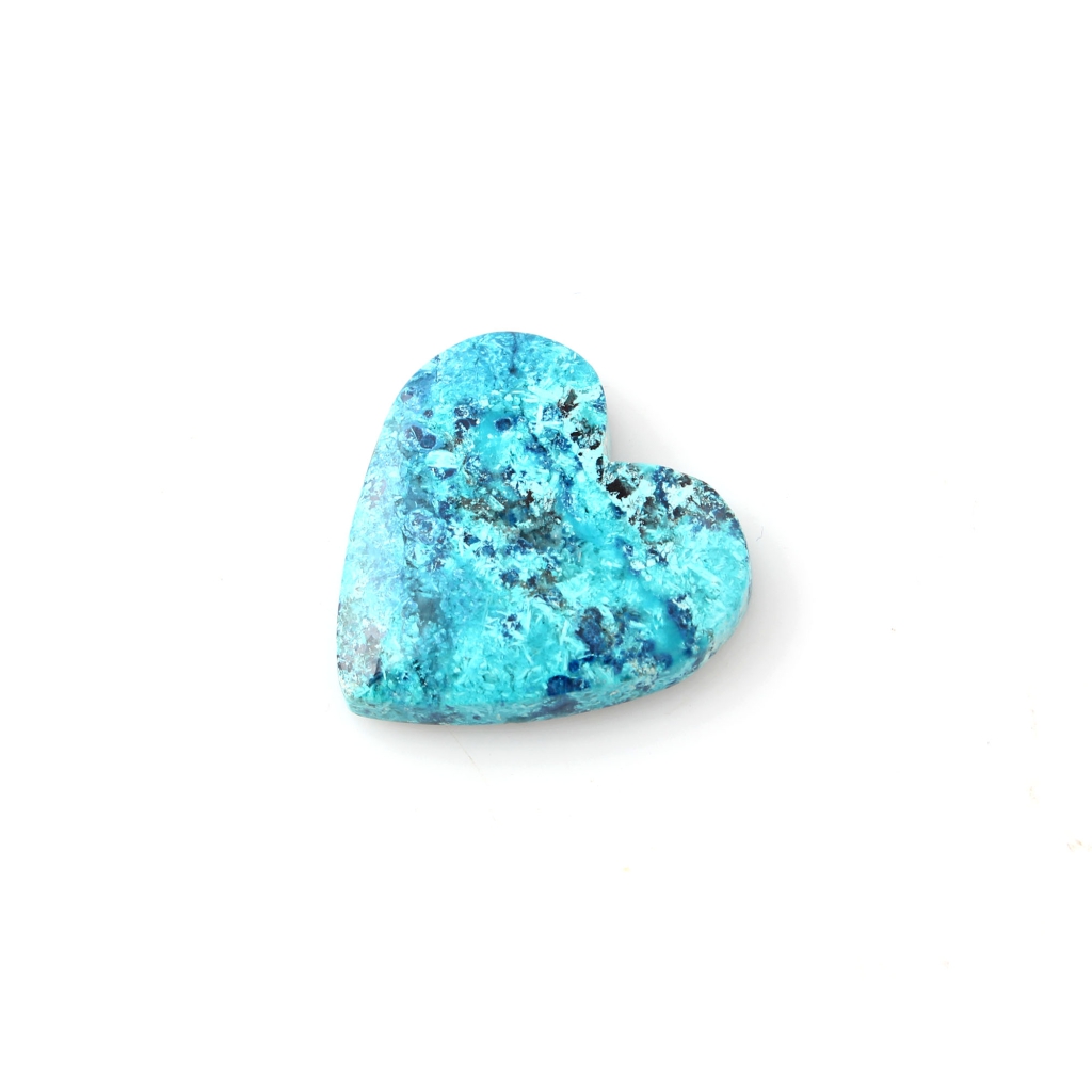 Heart Shape Chrysocolla Gemstone, Natural Chrysocolla 36.35ct Gemstone
