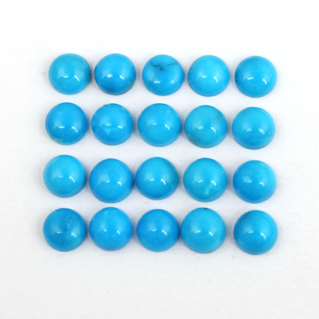 Natural American Turquoise Round Loose Gemstone 6x6mm