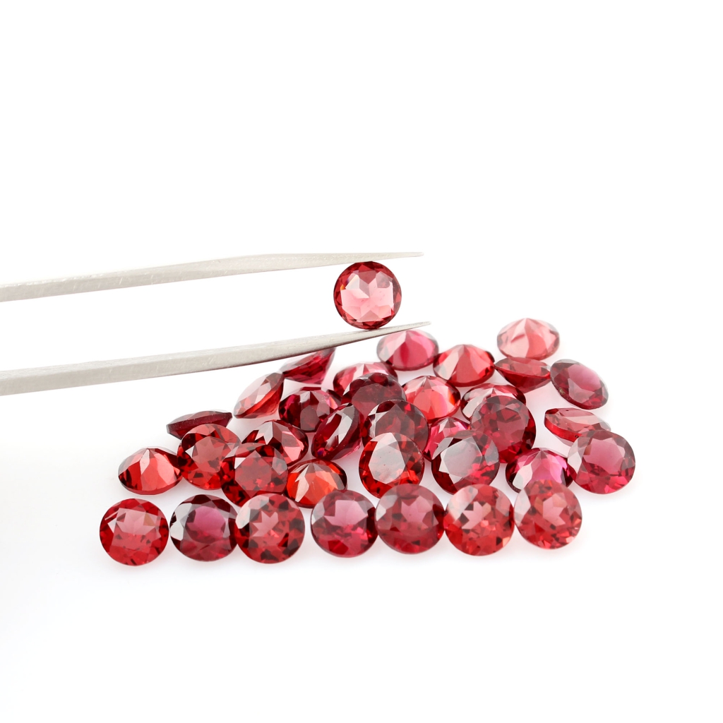 Natural Rhodolite Garnet 6mm Round Shape Gemstone