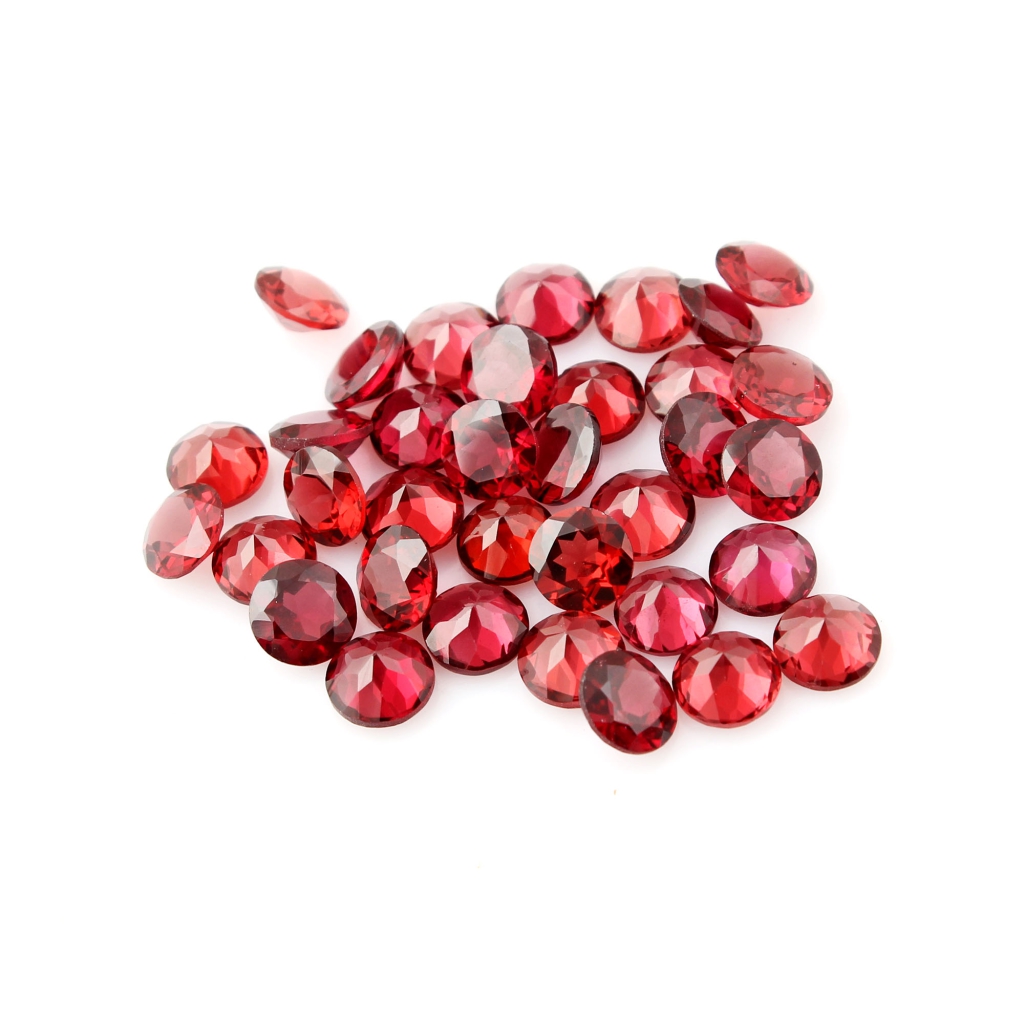 Natural Rhodolite Garnet 6mm Round Shape Gemstone
