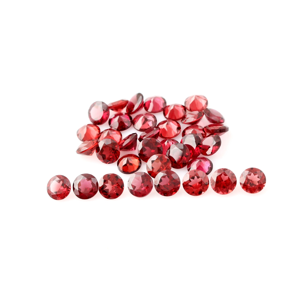 Natural Rhodolite Garnet 6mm Round Shape Gemstone