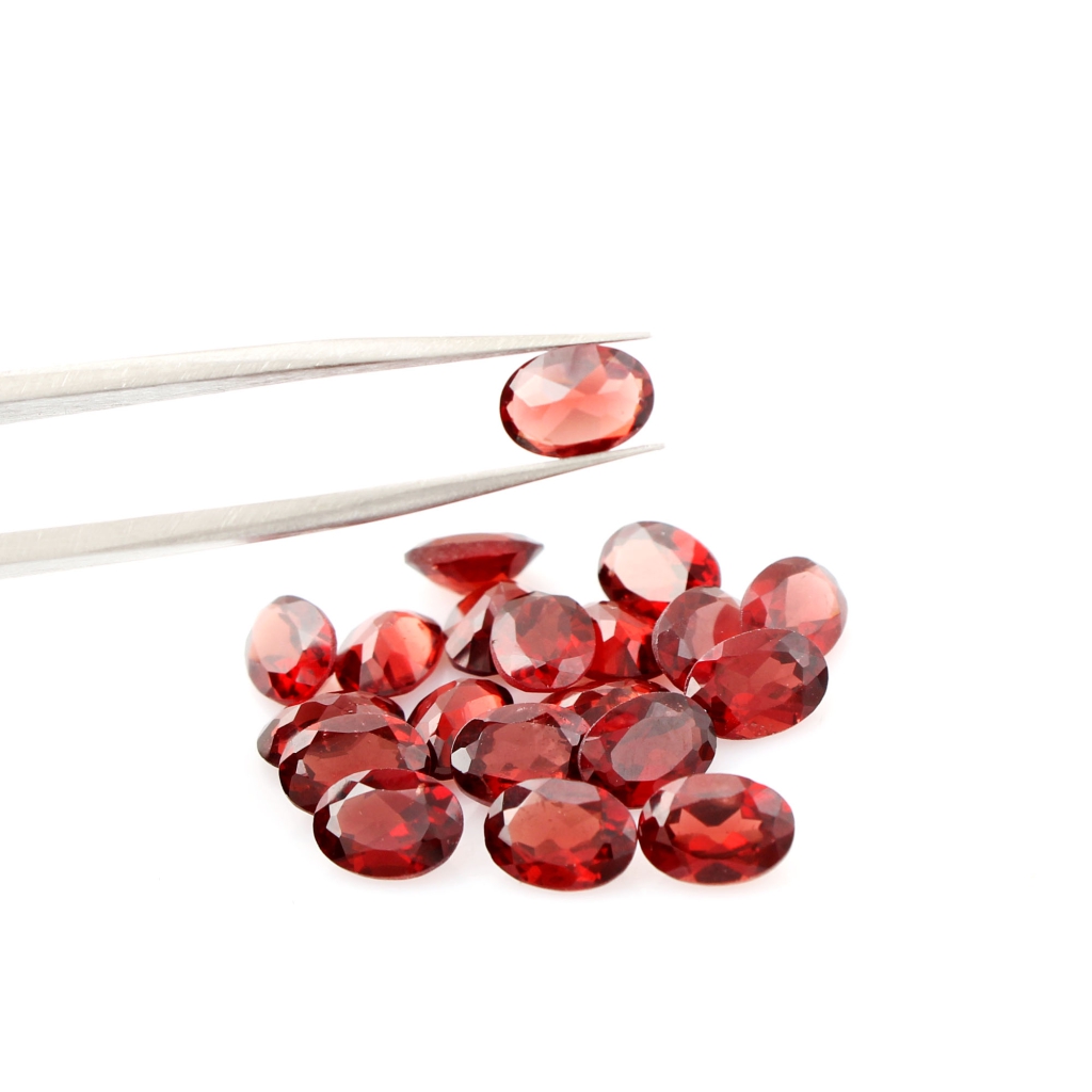 Natural Garnet 5x7 Oval Shape Loose Gemstone