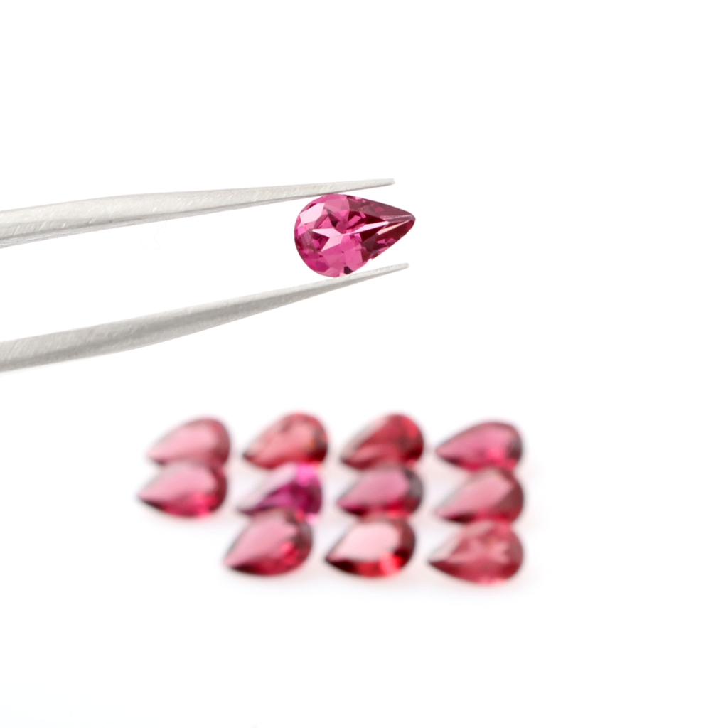 Natural Rhodolite Garnet 4x6 Pear Shape Loose Gemstone