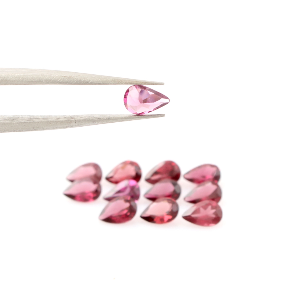 Natural Rhodolite Garnet 4x6 Pear Shape Loose Gemstone