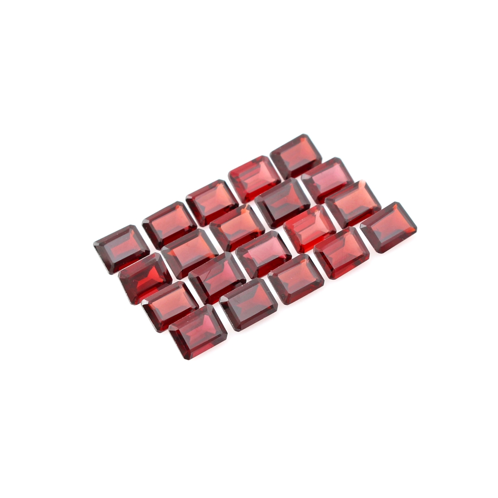 Natural Garnet 6x8mm octagon Loose Gemstone