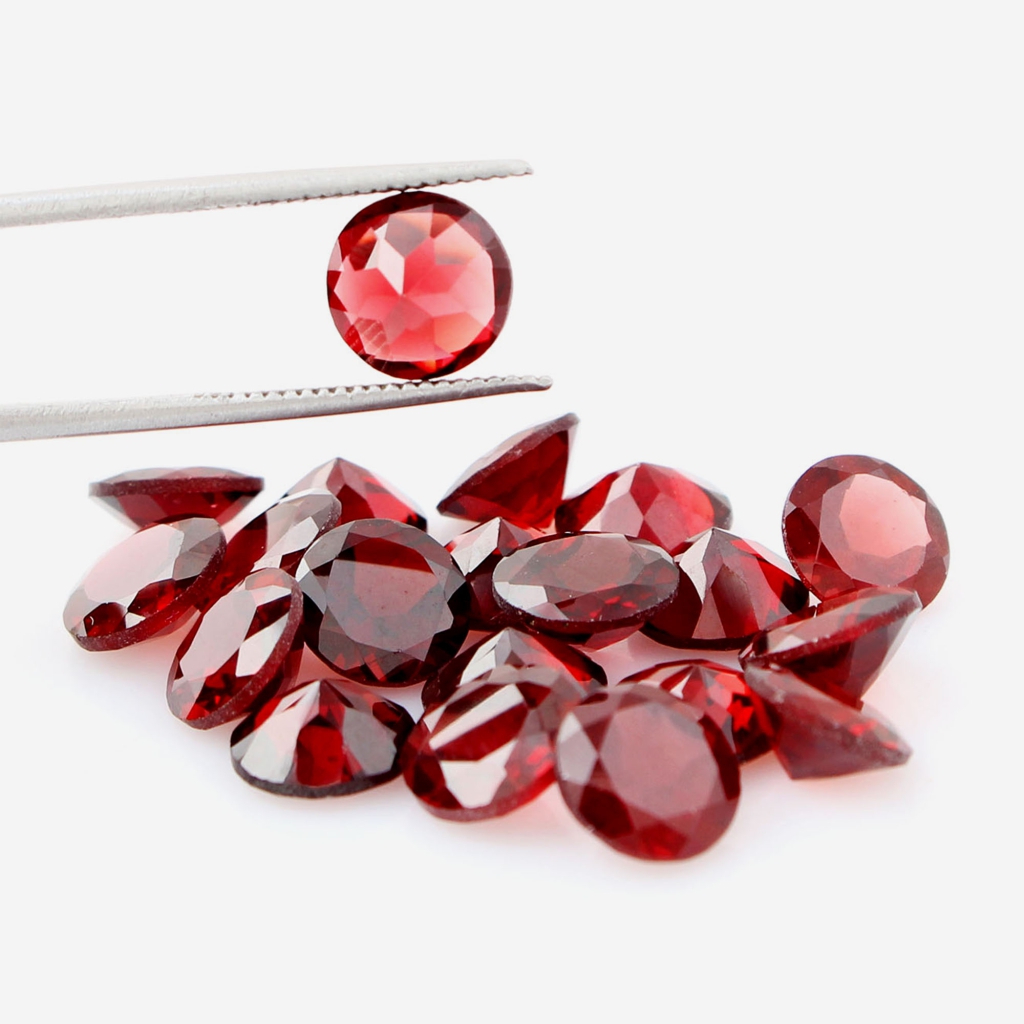 Natural Garnet 7mm Round Loose Gemstone