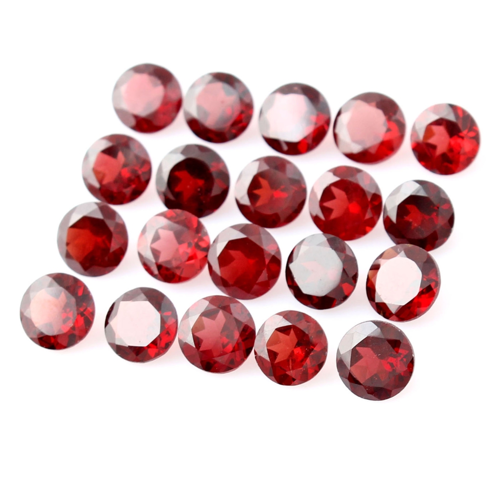Natural Garnet 7mm Round Loose Gemstone