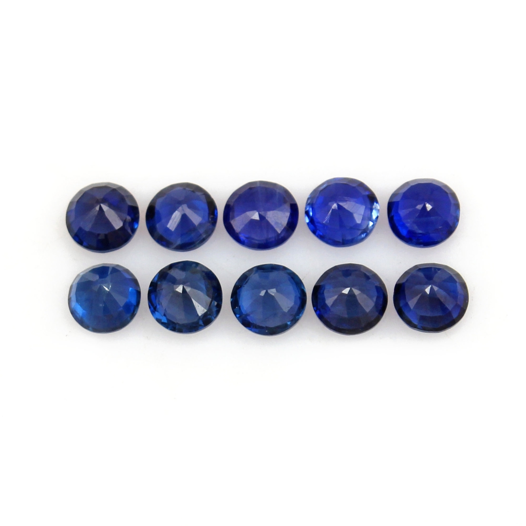 5mm Round Blue Kyanite 10pcs Loose Gemstone